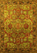 Oriental Yellow Traditional Rug, urb2265yw