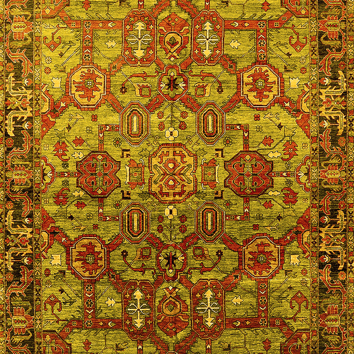 Oriental Yellow Traditional Rug, urb2265yw