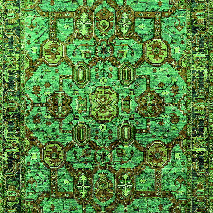 Oriental Green Traditional Rug, urb2265grn
