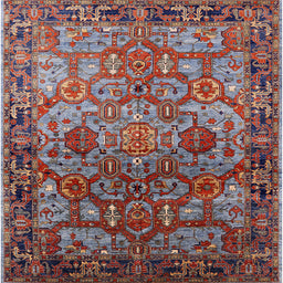 Square Machine Washable Industrial Modern Gunmetal Gray Rug, wshurb2265