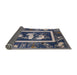 Sideview of Mid-Century Modern Dark Slate Blue Oriental Rug, urb2266