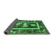 Sideview of Oriental Emerald Green Asian Inspired Rug, urb2266emgrn