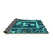 Sideview of Oriental Turquoise Asian Inspired Rug, urb2266turq