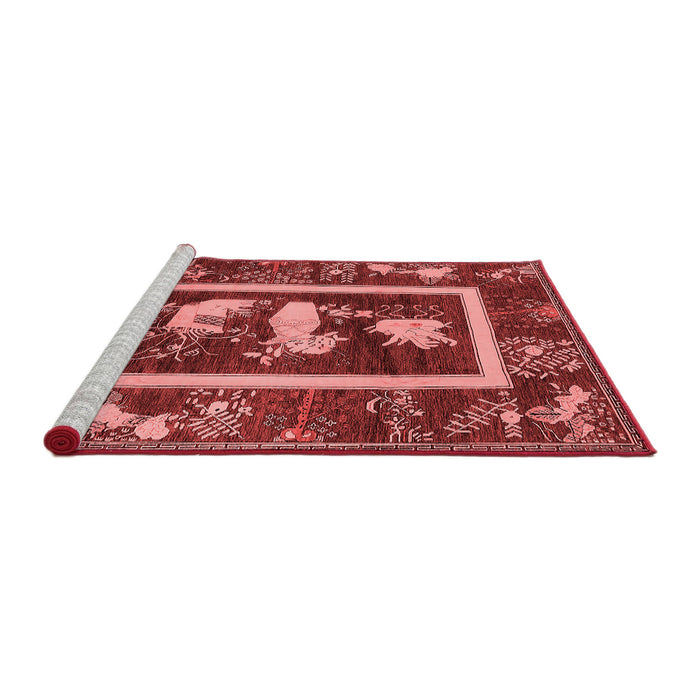 Asian Inspired Red Washable Rugs