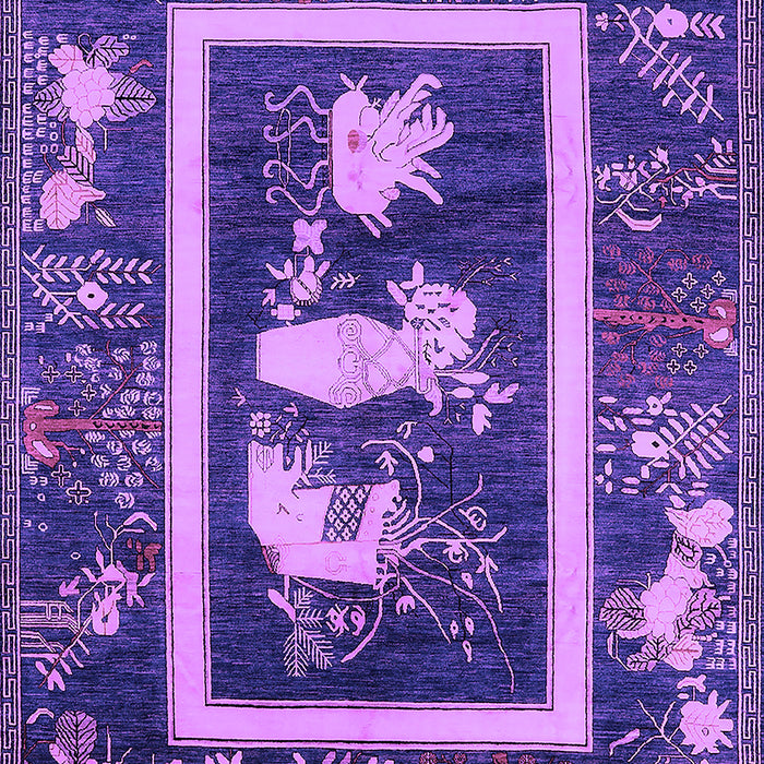 Machine Washable Oriental Purple Asian Inspired Area Rugs, wshurb2266pur