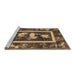 Sideview of Machine Washable Oriental Brown Asian Inspired Rug, wshurb2266brn