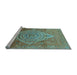 Sideview of Machine Washable Oriental Light Blue Industrial Rug, wshurb2267lblu