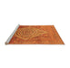 Sideview of Machine Washable Oriental Orange Industrial Area Rugs, wshurb2267org