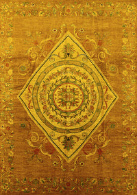 Oriental Yellow Industrial Rug, urb2267yw