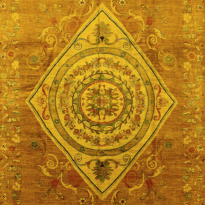 Oriental Yellow Industrial Rug, urb2267yw