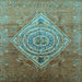 Square Oriental Light Blue Industrial Rug, urb2267lblu