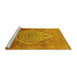 Sideview of Machine Washable Oriental Yellow Industrial Rug, wshurb2267yw