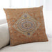 Lifestyle Image of Mid-Century Modern Urban Square Mahogany Brown Throw Pillow, 18 inch by 18 inch, pwurb2267