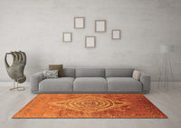 Machine Washable Oriental Orange Industrial Rug, wshurb2267org