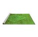 Sideview of Machine Washable Oriental Green Industrial Area Rugs, wshurb2267grn