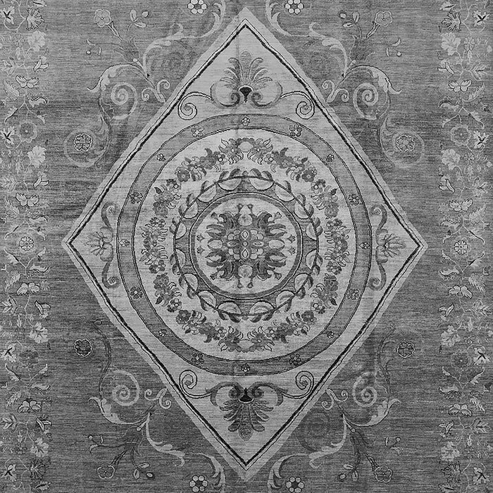 Machine Washable Oriental Gray Industrial Rug, wshurb2267gry