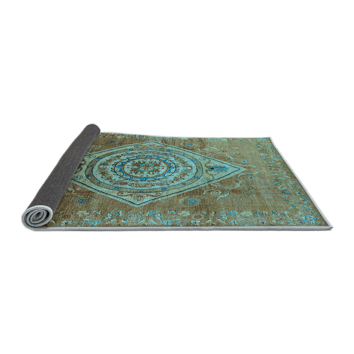 Sideview of Oriental Light Blue Industrial Rug, urb2267lblu
