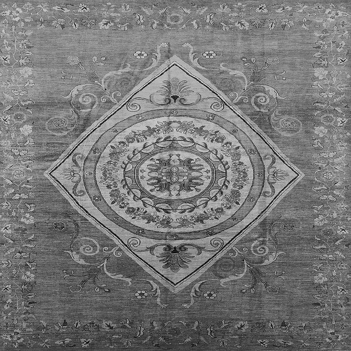 Square Oriental Gray Industrial Rug, urb2267gry