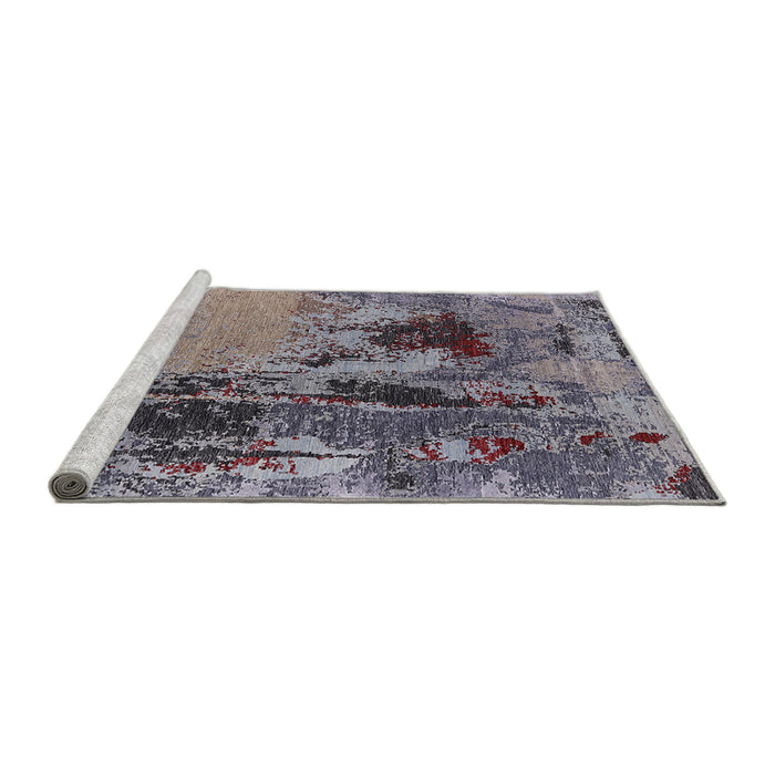 Sideview of Machine Washable Industrial Modern Purple Rug, wshurb2268