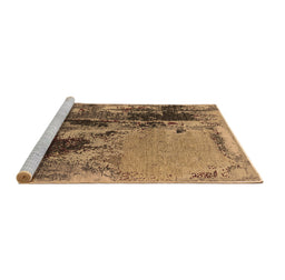 Sideview of Machine Washable Oriental Brown Industrial Rug, wshurb2268brn