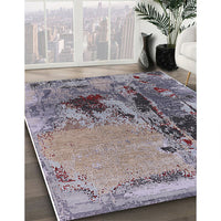 Mid-Century Modern Purple Oriental Rug, urb2268