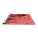 Industrial Red Washable Rugs