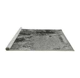 Sideview of Machine Washable Oriental Gray Industrial Rug, wshurb2268gry