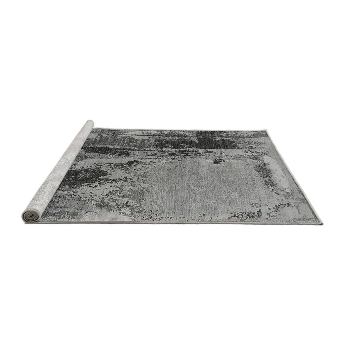 Sideview of Machine Washable Oriental Gray Industrial Rug, wshurb2268gry