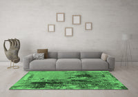 Machine Washable Oriental Emerald Green Industrial Rug, wshurb2268emgrn