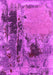 Machine Washable Oriental Pink Industrial Rug, wshurb2268pnk