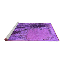 Sideview of Machine Washable Oriental Purple Industrial Area Rugs, wshurb2268pur