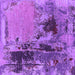 Square Machine Washable Oriental Purple Industrial Area Rugs, wshurb2268pur