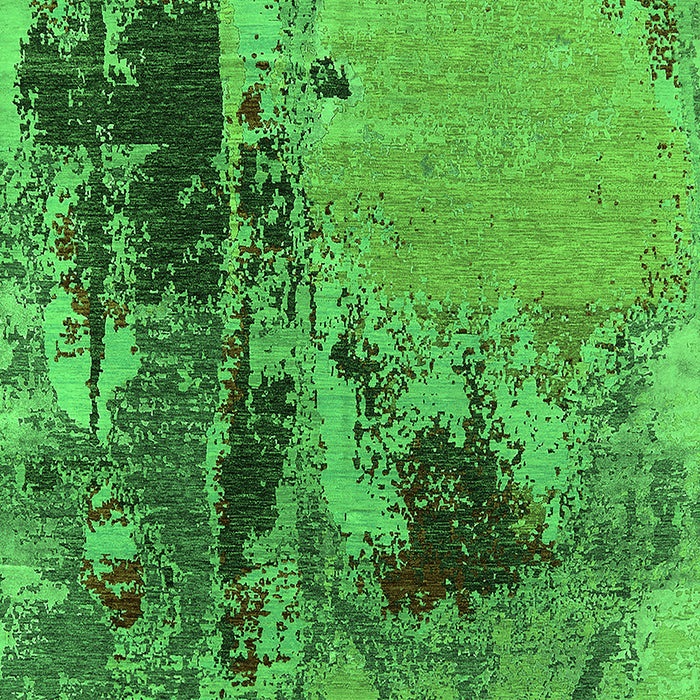 Machine Washable Oriental Green Industrial Area Rugs, wshurb2268grn