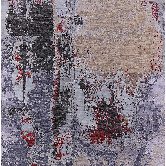 Mid-Century Modern Purple Oriental Rug, urb2268