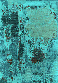 Oriental Turquoise Industrial Rug, urb2268turq