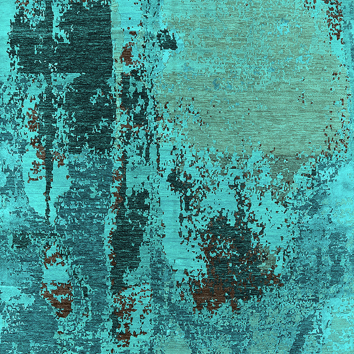 Oriental Turquoise Industrial Rug, urb2268turq