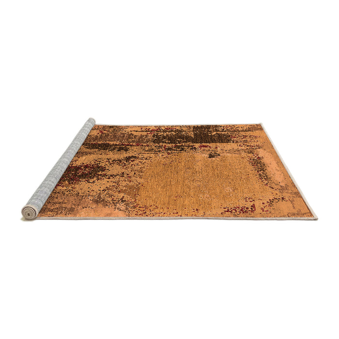 Sideview of Machine Washable Oriental Orange Industrial Area Rugs, wshurb2268org