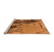 Sideview of Machine Washable Oriental Orange Industrial Area Rugs, wshurb2268org