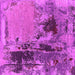 Square Machine Washable Oriental Pink Industrial Rug, wshurb2268pnk