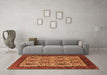 Machine Washable Oriental Orange Industrial Area Rugs in a Living Room, wshurb2269org