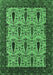 Machine Washable Oriental Emerald Green Industrial Area Rugs, wshurb2269emgrn