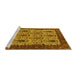 Sideview of Machine Washable Oriental Yellow Industrial Rug, wshurb2269yw