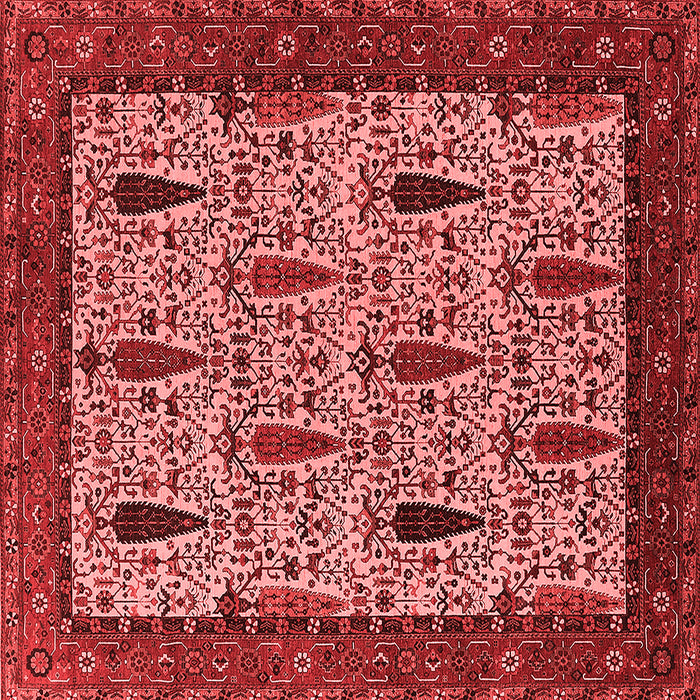 Machine Washable Oriental Red Industrial Rug, wshurb2269red
