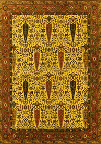 Oriental Yellow Industrial Rug, urb2269yw