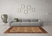 Machine Washable Oriental Brown Industrial Rug in a Living Room,, wshurb2269brn