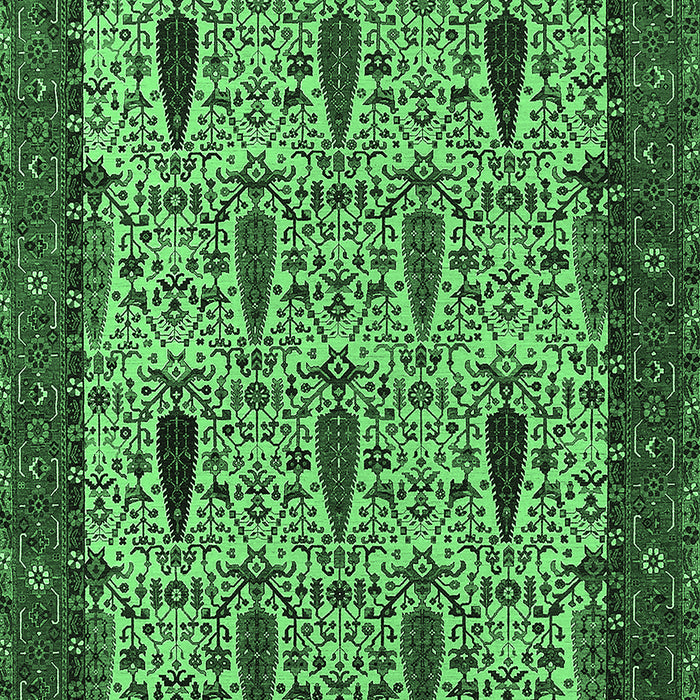 Oriental Emerald Green Industrial Rug, urb2269emgrn