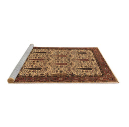 Sideview of Machine Washable Oriental Brown Industrial Rug, wshurb2269brn