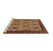 Sideview of Machine Washable Oriental Brown Industrial Rug, wshurb2269brn