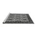 Sideview of Machine Washable Oriental Gray Industrial Rug, wshurb2269gry