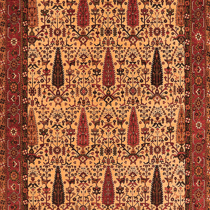 Machine Washable Oriental Orange Industrial Area Rugs, wshurb2269org